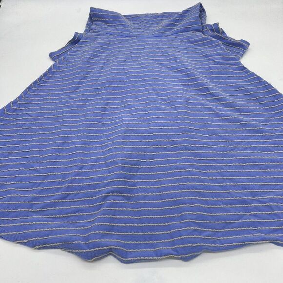 MATILDA JANE Women Exploration Dress S Blue Striped Short Sleeve Scoop Neck - Picture 6 of 7